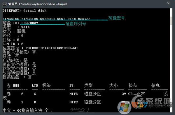 如何查看硬盤序列號？使用命令提示符查看硬盤ID的方法