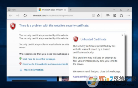 彈出“網(wǎng)站安全證書(shū)存在問(wèn)題”