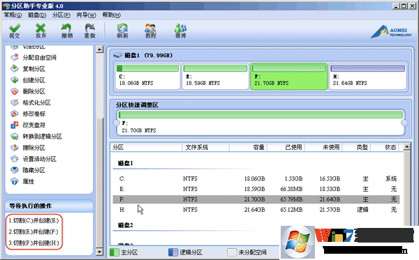 多次切割分區(qū)