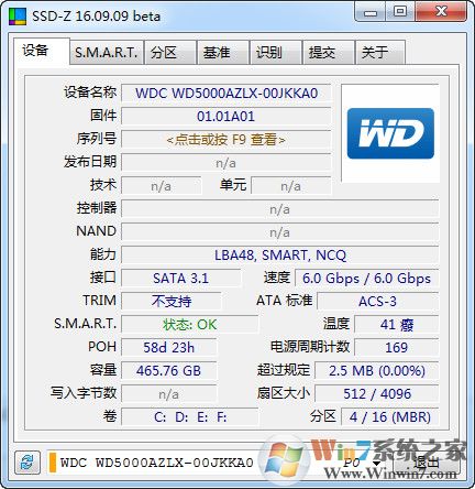 固態(tài)硬盤檢測工具SSD-Z v18.06中文綠色版