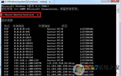 如何查看電腦開放了哪些端口號(hào)？Win7電腦查看系統(tǒng)的開放端口的方法
