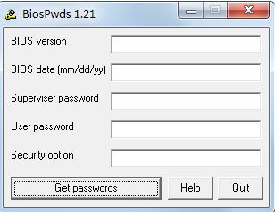 BiosPwds最新版下載_bios密碼查看器v1.21綠色版