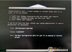 重裝Win7系統(tǒng)后EFI\microsoft\boot\bcd 0xc000000f解決方法