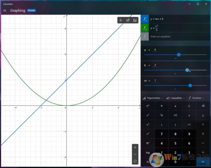 Win10計(jì)算器迎來(lái)重大新功能:可繪制函數(shù)圖形