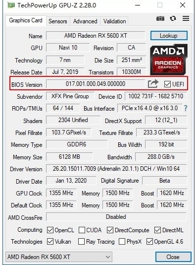 AMD 5600XT顯卡如何升級BIOS大副提高性能