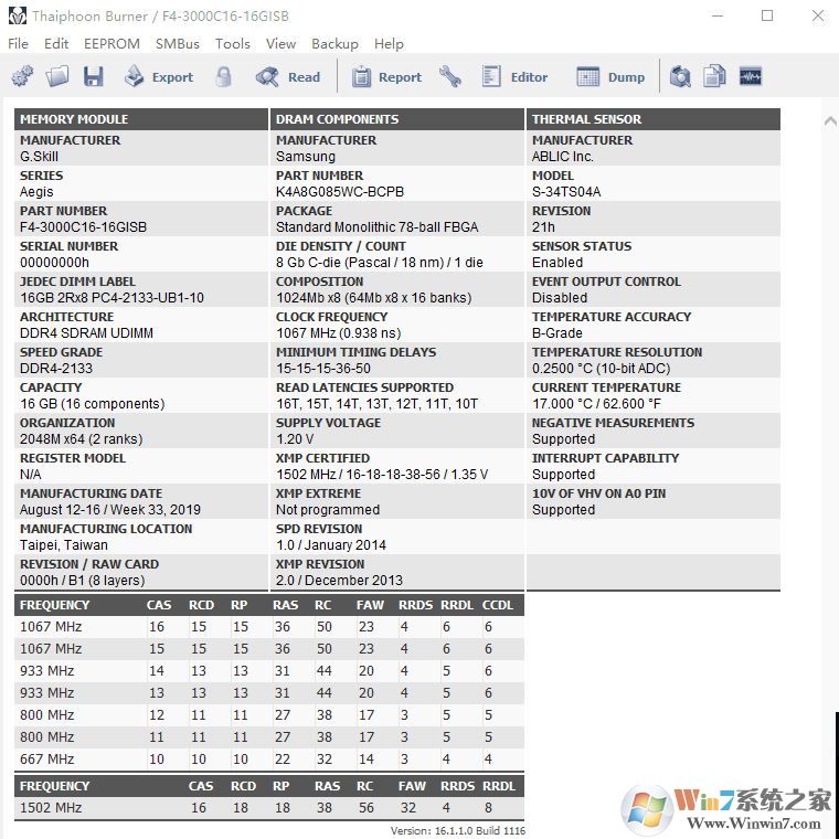 thaiphoon破解版_臺(tái)風(fēng)Thaiphoon Burner v16.1.1.0內(nèi)存顆粒檢測(cè)軟件