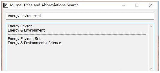 SCI雜志縮寫全稱互查軟件
