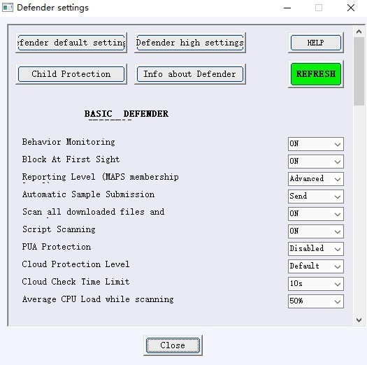 ConfigureDefender(win10安全中心設置工具)