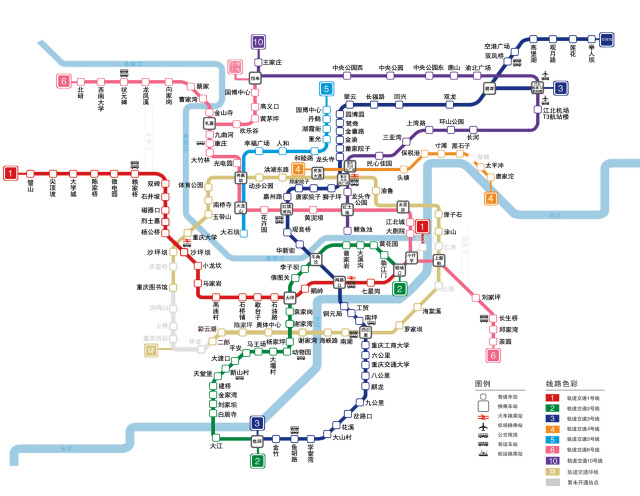 2020重慶軌道交通線路圖