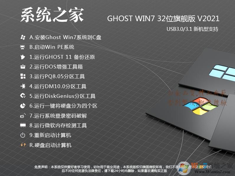 2023系統(tǒng)之家GHOST WIN7 32位極速旗艦版(CPU,內(nèi)存占用低,速度快)