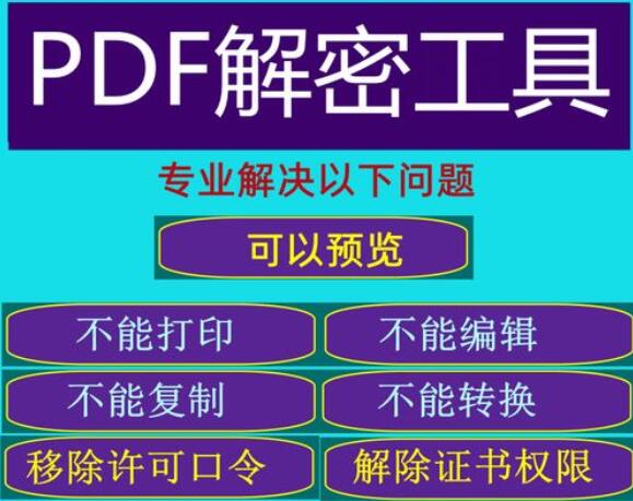 PDF密碼破解軟件下載_PDF解除密碼工具大全