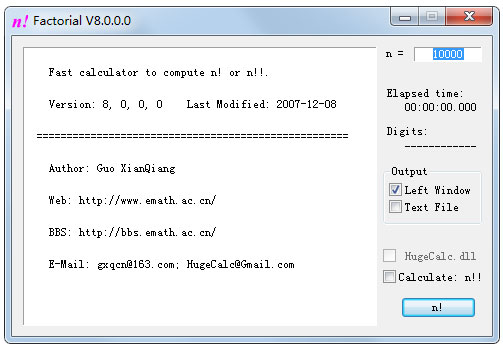 Factorial(階乘計算器) V8.0.0.0 綠色版