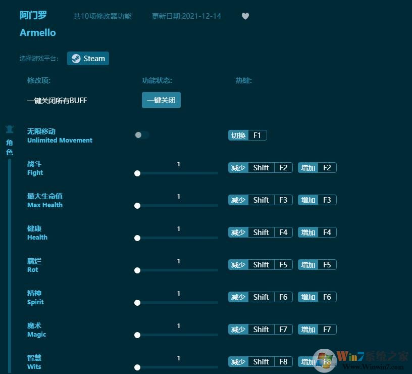 阿門羅十項(xiàng)修改器 v3.0.1