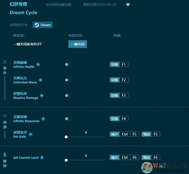 幻夢傳奇九項(xiàng)修改器 v2022最新版