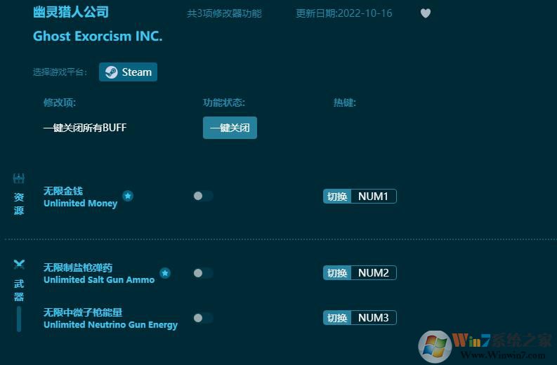 幽靈獵人公司多功能修改器 Steam通用版v2022