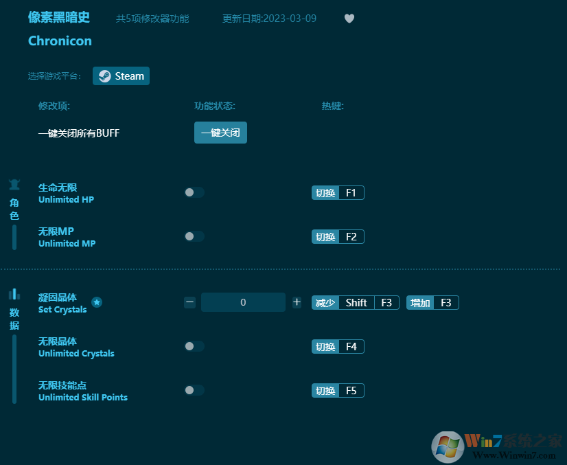 像素黑暗史多項(xiàng)修改器 v2023最新版