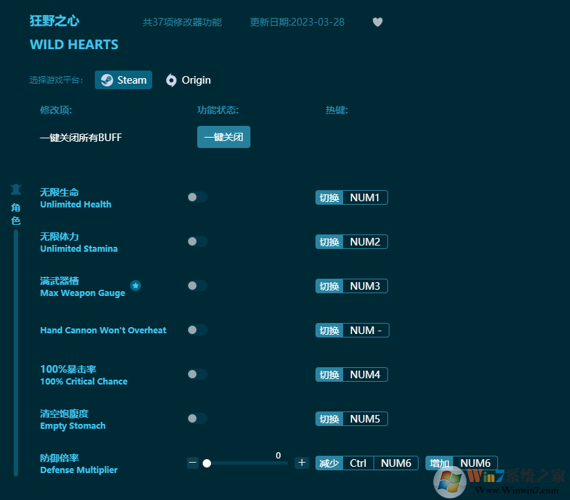 狂野之心三十七項(xiàng)修改器 v2023最新版