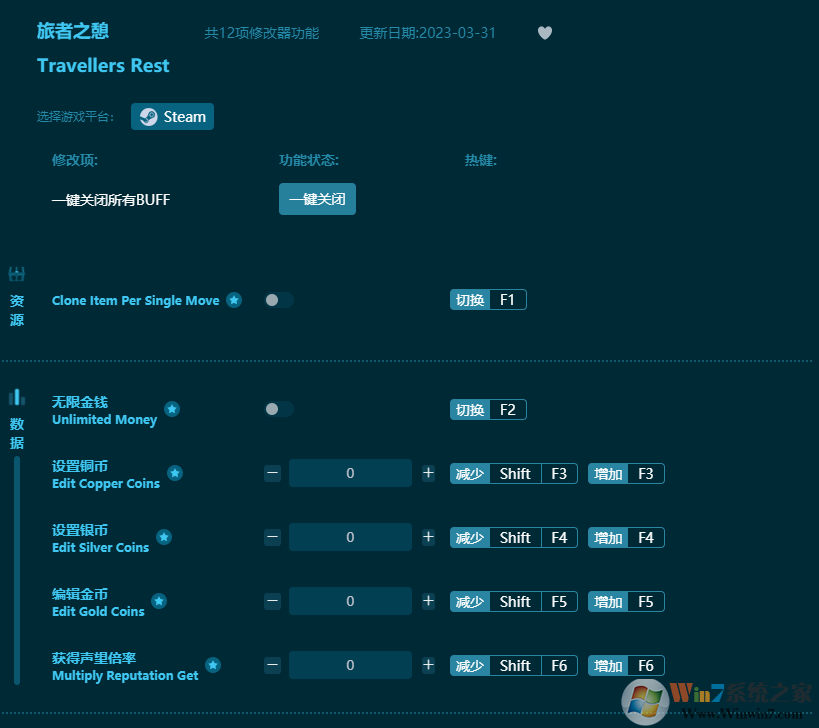 旅者之憩十二項修改器 v2023最新版