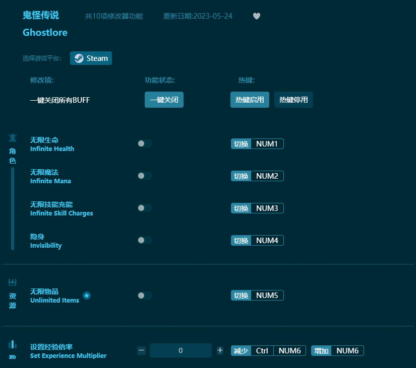 鬼怪傳說(shuō)十項(xiàng)修改器 v2023最新版