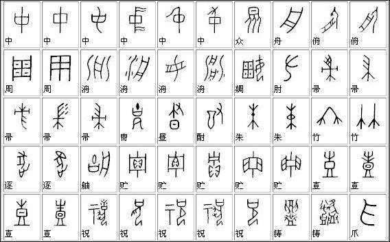 甲骨文漢字對(duì)照表大全最新版